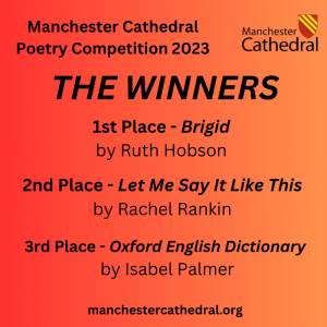 Winners of Manchester Cathedral Poetry Competition announced!